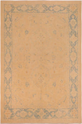 handmade Traditional Kafkaz Tan Blue Hand Knotted RECTANGLE 100% WOOL area rug 10 x 14
